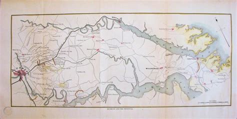Richmond Virginia Civil War Peninsula Campaign Map Hc 24911549