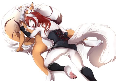 Rule Anthro Breasts Canine Duo Feline Female Fingering Fox Fur
