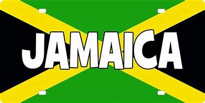 Jamaican Flag Text License Plate Quotes Plates