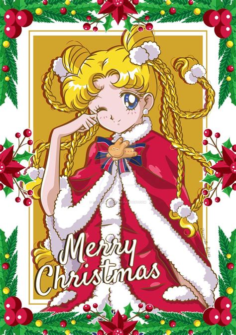 merry xmas usagi 2018 by riccardobacci sailor moon manga sailor christmas sailor moon usagi