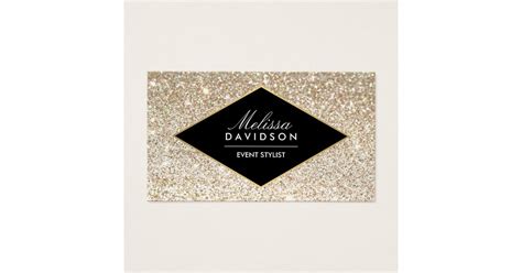 Champagne Gold Glitter And Glamour Business Card Zazzle