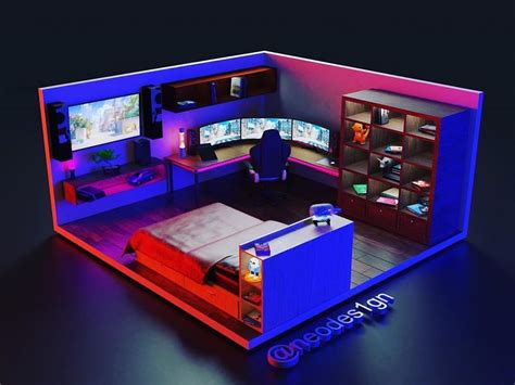 Rate This 3d Gaming Room Design From 1 10 🖥 Modelled By