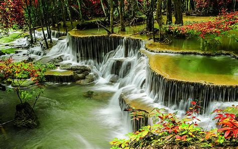 Online Crop Hd Wallpaper Thailand Seasons Autumn Waterfalls