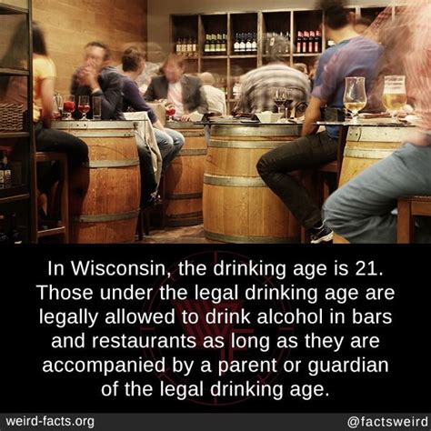 The legal drinking age was raised from 16 in 2006. In Wisconsin, the drinking age is 21. Those under the ...