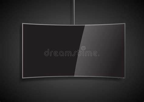 Curved Screen Smart Tv Stock Vector Illustration Of Computer 80626586
