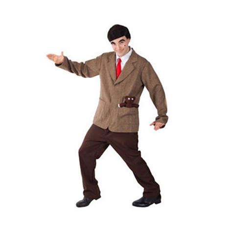 Mens Official Licensed Mr Bean Fancy Dress Costume Outfit Funny New Tv