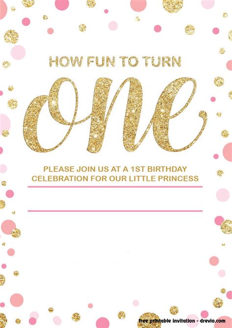 Free First Birthday Invitation Templates Printable Templates