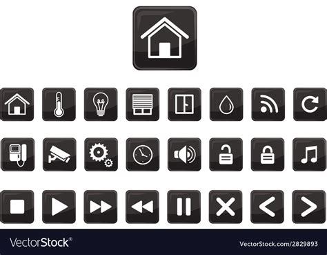Home Automation Smart Home Icon Set Royalty Free Vector