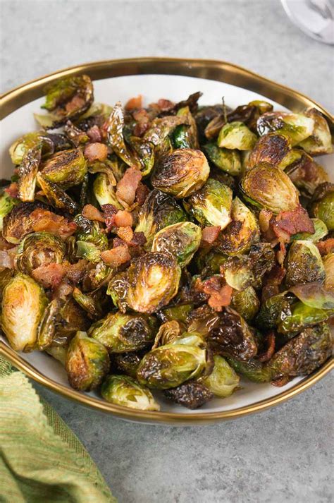roasted brussels sprouts with bacon delicious meets healthy