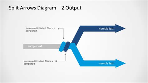Split Arrows Diagram Template For Powerpoint Slidemodel