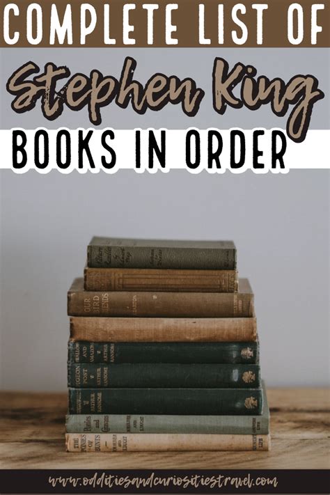 Complete List Of Stephen King Books In Order A Full Resource
