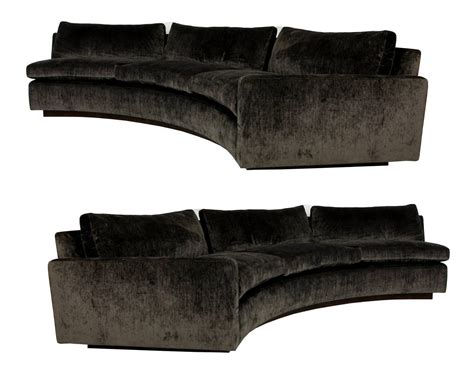 Large Half Circle Sectional Sofa By Milo Baughman For Thayer Coggin At