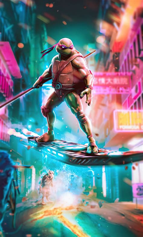 1280x2120 The Cyberpunk Ninja Turtle 5k Iphone 6 Hd 4k Wallpapers
