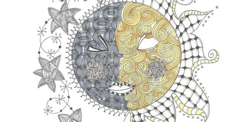 Zentangle Inspired Art Sun And Moon Zentangle Pinterest Inspiring Art Moon And Doodles