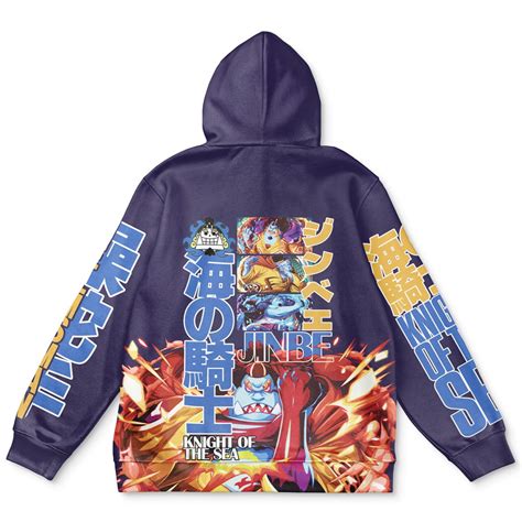 Jinbe V2 One Piece Streetwear Zip Hoodie Jacket Animebape