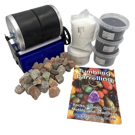 3lb Pro Double Barrel Stone Tumbler Complete Kit Rocktumble