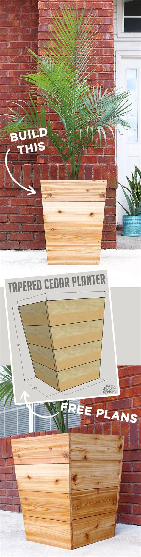 You could use regular pine boards. How to build a DIY tapered cedar planter