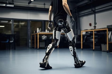 Premium Ai Image Explores How Cybernetic Prosthetic Leg Technology Is