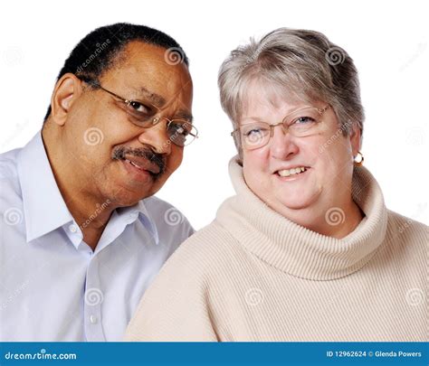 Mixed Race Senior Couple Stock Images Image 12962624