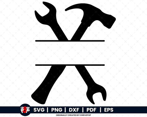 hammer wrench text svg png dxf pdf eps clipart hammer wrench cricut get access to entire shop