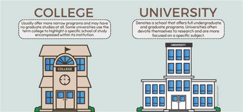 College Vs University Usage Difference And Meaning