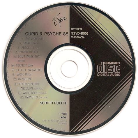 The First Pressing Cd Collection Scritti Politti Cupid And Psyche 85