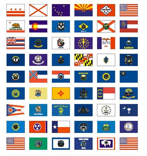 50 Us State Flag Stickers 1 X 1 12 Plus 4 More Free Winter Park