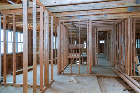 Interior View Of A House Under Construction Stock Photo 922418