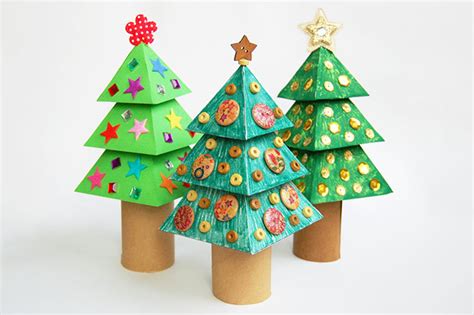 3d Paper Christmas Tree Kids Crafts Fun Craft Ideas