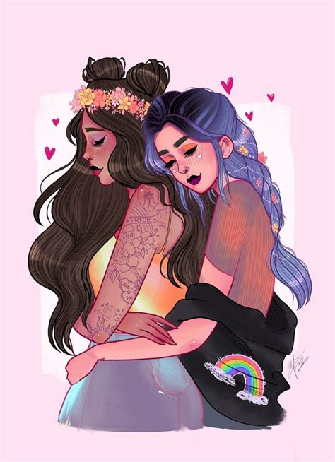 pin by alex🦇 on aesthetic lesbian wlw lesbian art cute lesbian couples