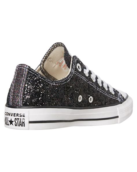 Converse Womens Chuck Taylor All Star Glitter Lo Shoe Black Surfstitch