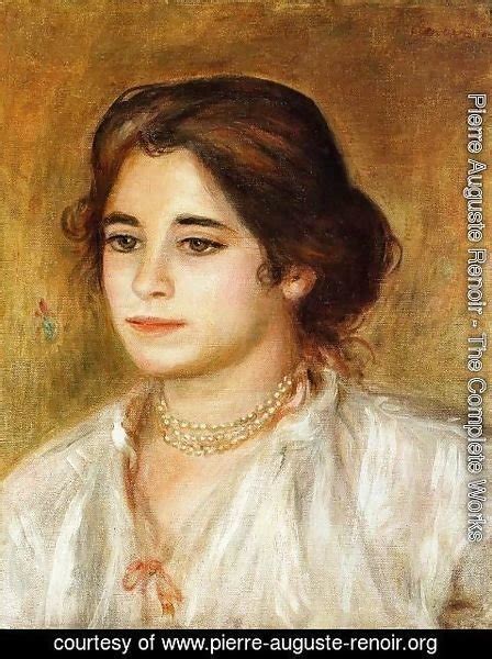 Pierre Auguste Renoir Gabrielle Wearing A Necklace Painting