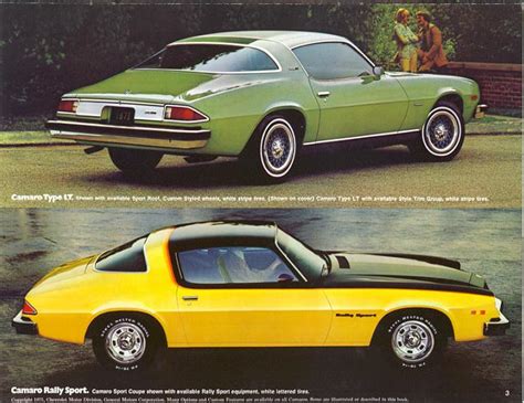 1976 Camaro Sales Brochure Models Available