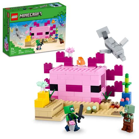 Lego Minecraft The Axolotl House 21247 Building Toy Set Creative