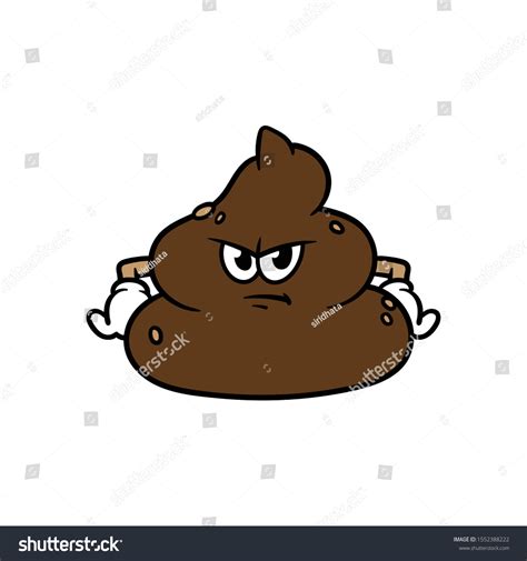 Cartoon Angry Poop Character Illustration Stock Vector Royalty Free