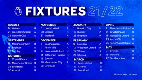 We did not find results for: Leicester City complete 2021-22 Premier League Fixtures ...