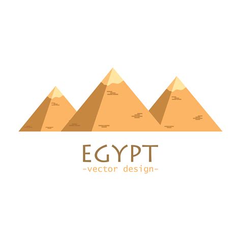 Egyptian Pyramid Vector Design Illustration Isolated On White Background 1844021 Vector Art At