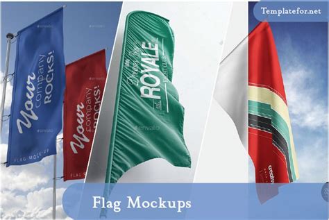 flag mockup psd templates  templatefor
