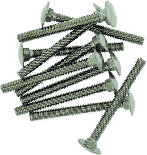 M5 5mm X 60mm Cup Square Carriage Bolt Fully Threaded Stainless Steel A2 Pack Of 10