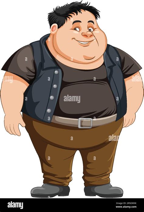 Ilustración De Personaje De Dibujos Animados Masculinos Gordos Imagen Vector De Stock Alamy