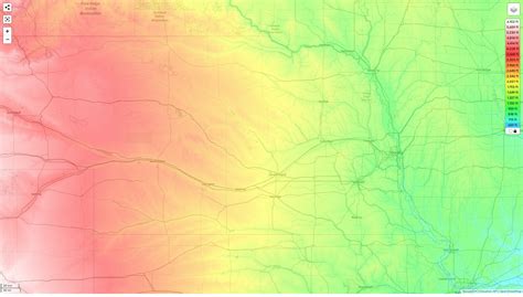 Nebraska Topographic Map Elevation And Landscape