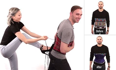 Men Try On Corsets Used By Kim Kardashian For Cosmopolitan Daily Mail