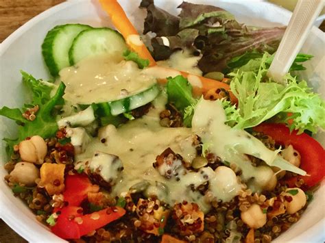 The new england clam bake is a traditional method of cooking foods, especially seafood such as lobsters, crabs etc. Healthy salad option at Foster's Cafe in York, Maine ...