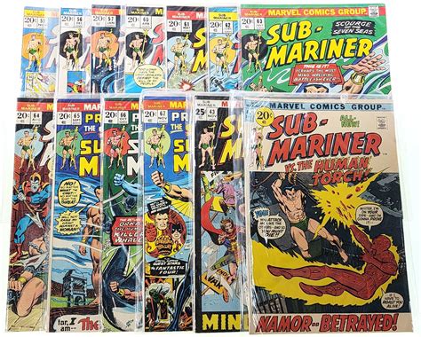 Lot Vintage Marvel Sub Mariner Comics