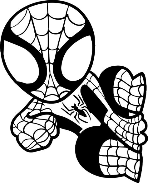 Great activity to color your favorite marvel superhero. Spiderman Chibi Marvel Comics Car Wall Truck Window Vinyl ...