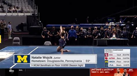 Natalie Wojcik Floor Michigan Ncaa Finals 2021 9950 Youtube