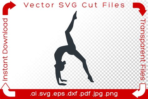 Gymnastics Silhouettes SVG Gymnastics SVG SVG Cutting Files Paper