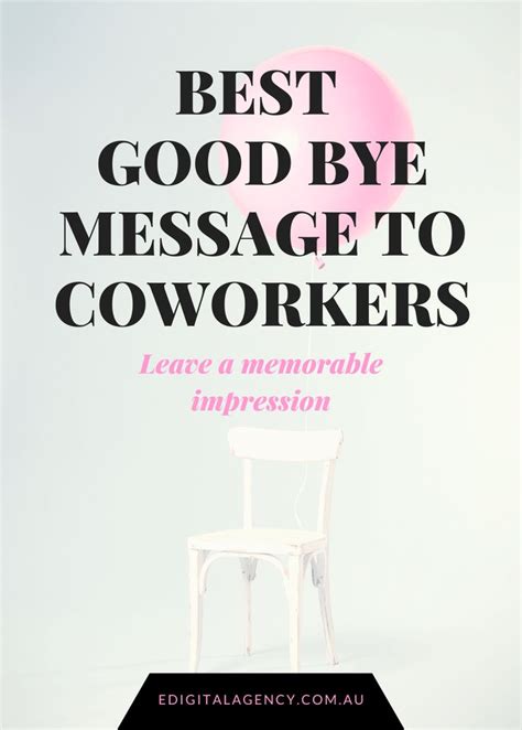 The Best 6 Goodbye Email Message To Colleagues Samples Goodbye Email