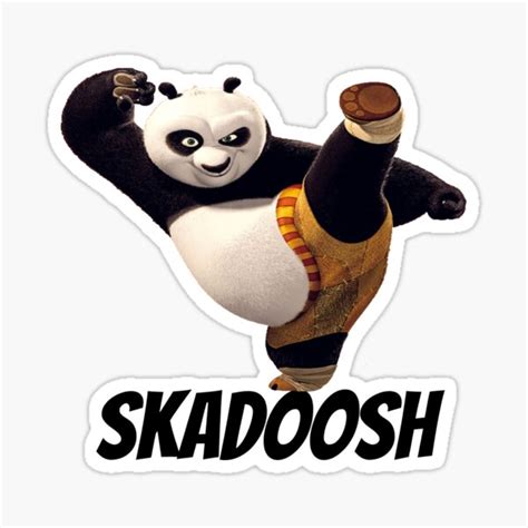 Kung Fu Panda Skadoosh Sticker For Sale By 5m Sm Redbubble
