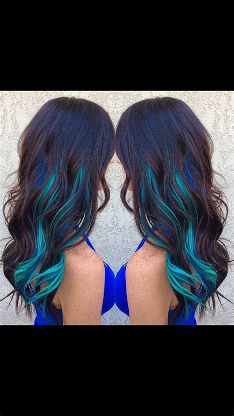 Hair😍😍 Hair Styles Hair Color Streaks Blue Brown Hair